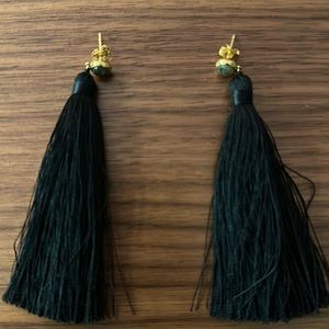 Nordstrom Black Tassel Earrings